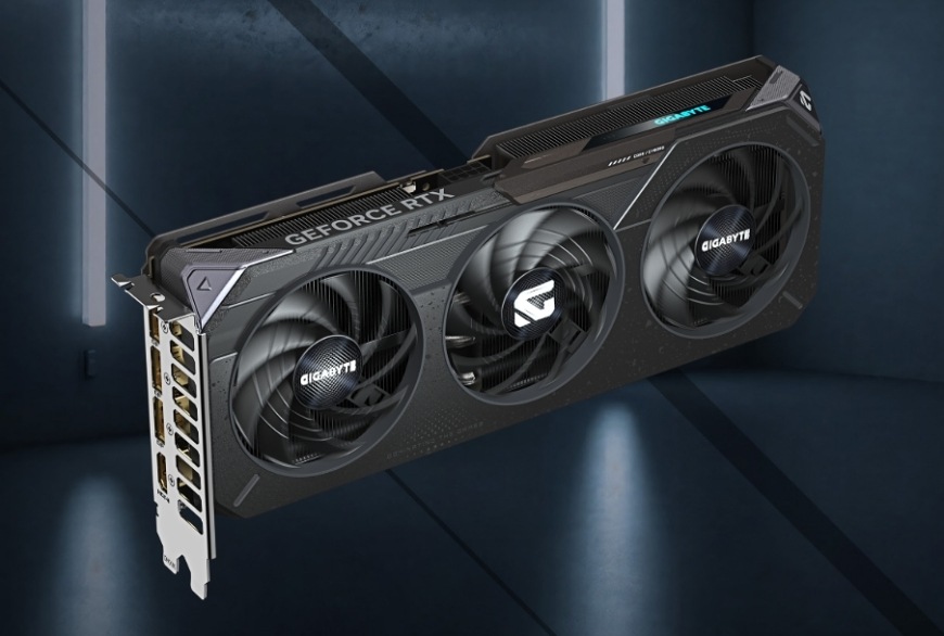 Grafická karta GIGABYTE GeForce RTX 5060 GAMING OC 8G Grafická karta GIGABYTE RTX 5060 GAMING OC 8G zobrazená s herní atmosférou