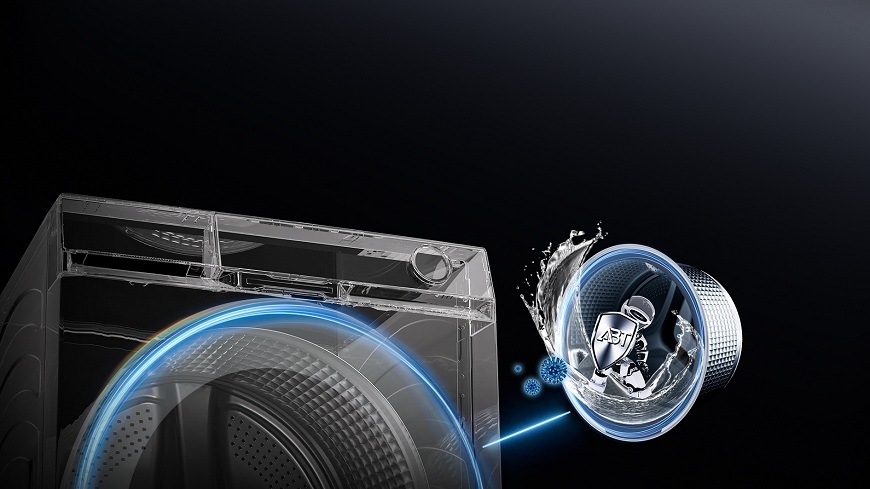Pračka Haier HW90-B14367GU-S antracitová zvýrazněná místa chránená ABT