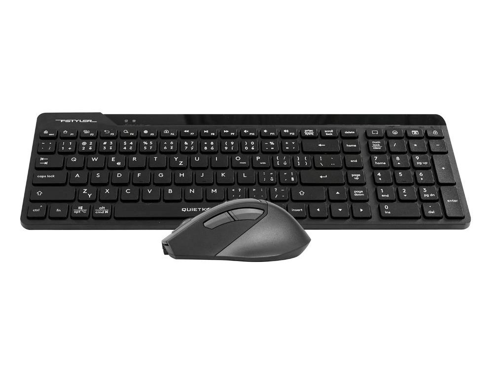 Klávesnice s myší A4Tech FG2400 Air2, CZ - černá