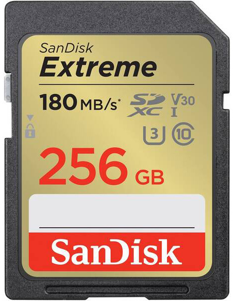 Paměťová karta SANDISK SDXC Extreme 256GB UHS-I U3 (180R/130W)