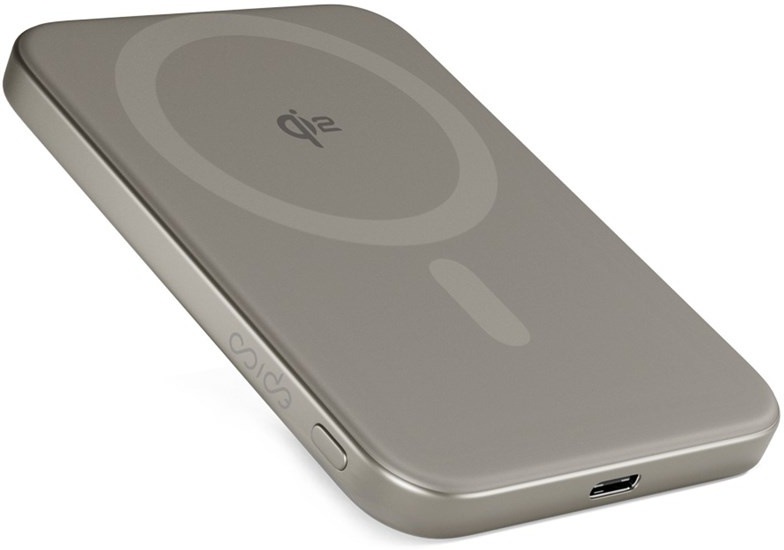 Powerbanka Epico UltraPack Qi2 Slim Alu Mag+ 5000mAh stříbrná Powerbanka Epico UltraPack Qi2 Slim Alu Mag+ 5000mAh stříbrná