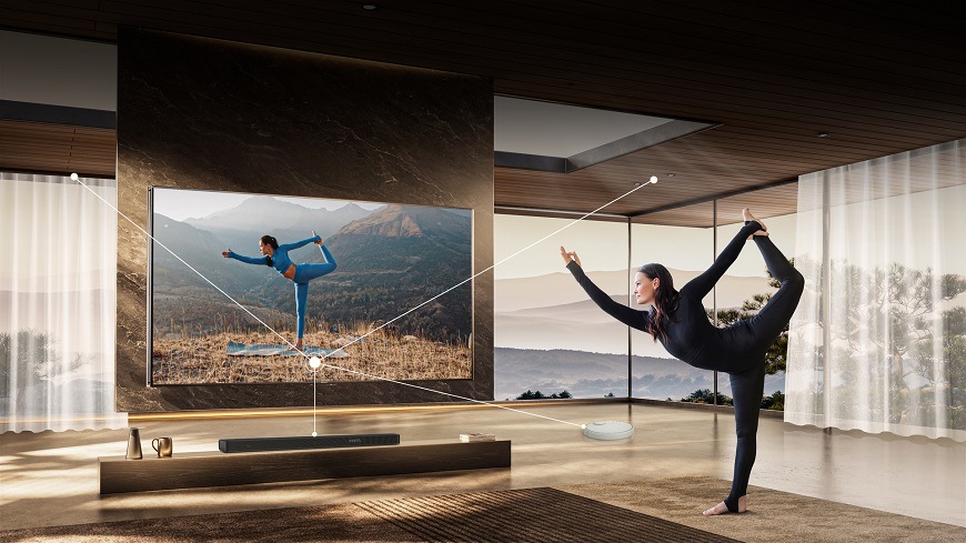 Televize Hisense 110UXNQ Hisense TV 110UXNQ, snadné sdílení obrazu a hlasový asistent