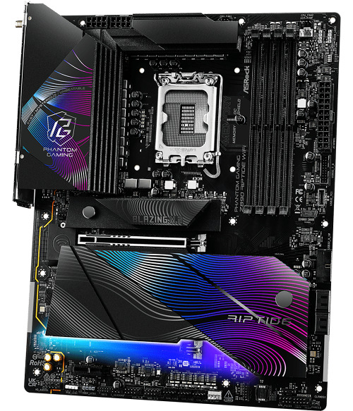 Základní deska ASRock Z890 RIPTIDE WIFI Základní deska ASRock Z890 RIPTIDE WIFI formátu ATX s RGB prvky a masivními chladiči