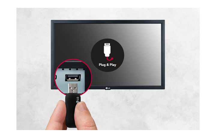 Monitor LG 22SM3G-B černý