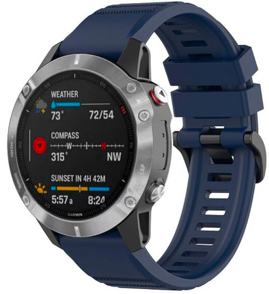 Řemínek FIXED Silicone Strap na Garmin QuickFit 22 mm - modrý