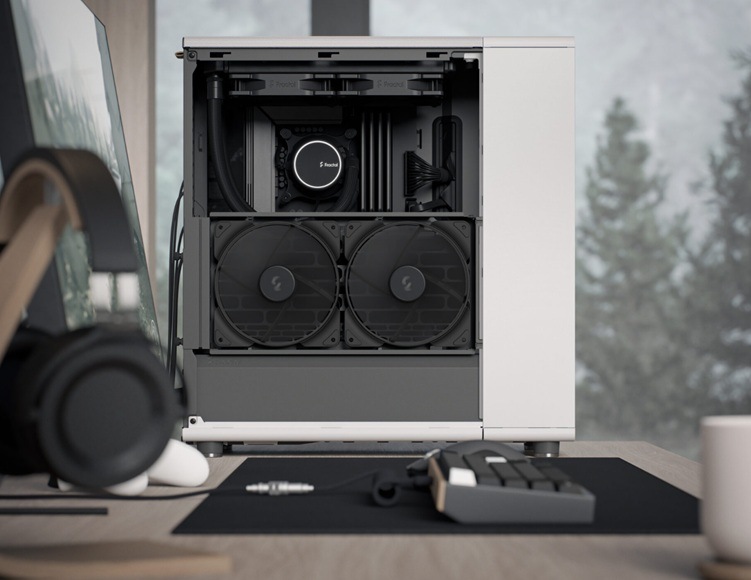 Case FRACTAL DESIGN North Charcoal Black Tempered Glass Light Tint černá