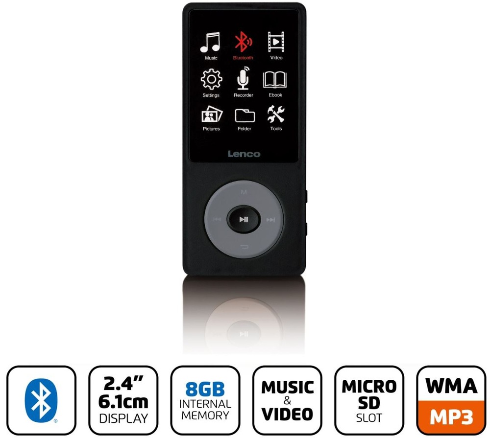 MP4 přehrávač Lenco Xemio-860 černý Přehled výhod MP4 přehrávače Lenco XEMIO-860BK