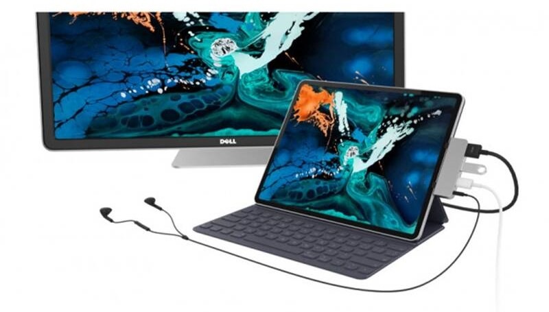 USB Hub HyperDrive pro iPad Pro USB-C/HDMI, USB3.0, USB-C, 3,5mm jack stříbrný USB Hub HyperDrive pro iPad Pro USB-C/HDMI, USB3.0, USB-C, 3,5mm jack stříbrný