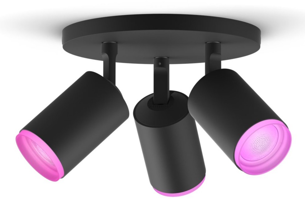 Bodové svítidlo Philips Hue Fugato White and Color Ambiance 3 Spot černé