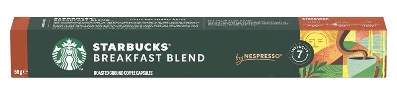 Kapsle pro espressa Starbucks Breakfast Blend by NESPRESSO® Medium Roast (10 ks)