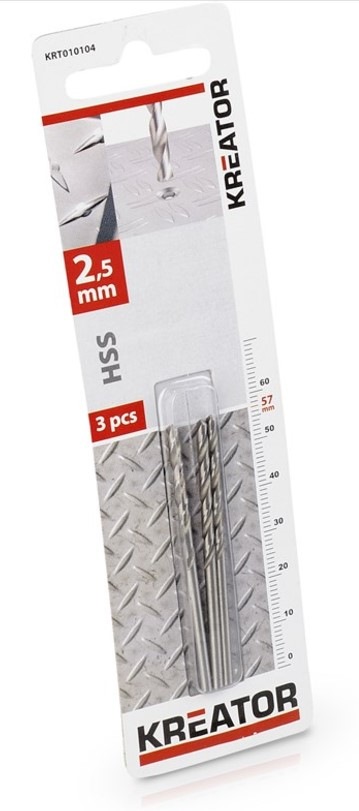 Vrták Kreator KRT010104, 2,5×57 mm Vrták Kreator KRT010104, 2,5×57 mm