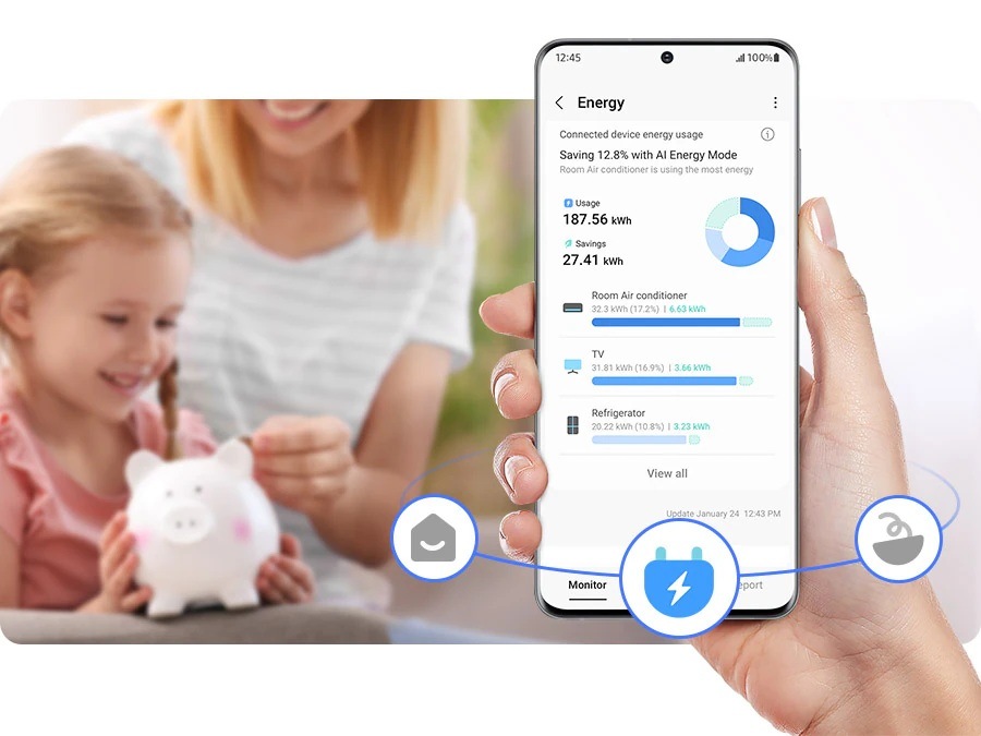 Aplikace SmartThings v mobilním telefonu