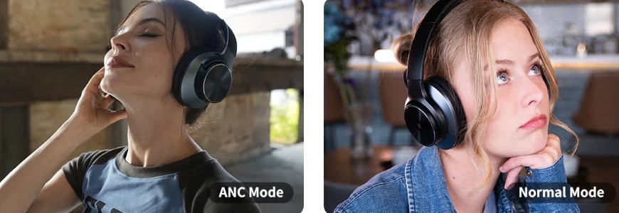 Sluchátka OneOdio Focus A10, hybridní ANC černá OneOdio Focus A10, černá