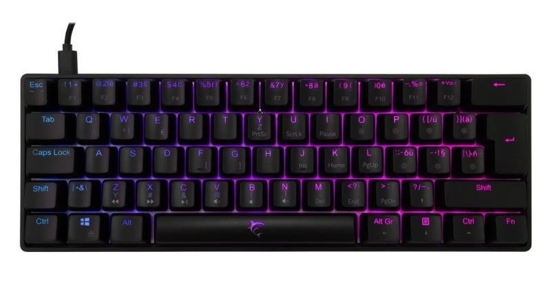 Klávesnice White Shark SHINOBI 2, CZ/SK layout, Red Switch černá