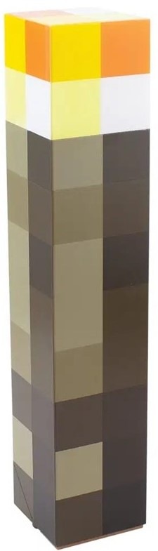 Stolní lampička Epee Minecraft pochodeň - hnědá/oranžová