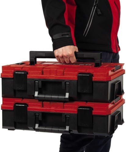 Kufr na nářadí Einhell Expert E-Case S-F 4540020 Více kufrů Einhell E-Case naskládaných a propojených do systémové sestavy.