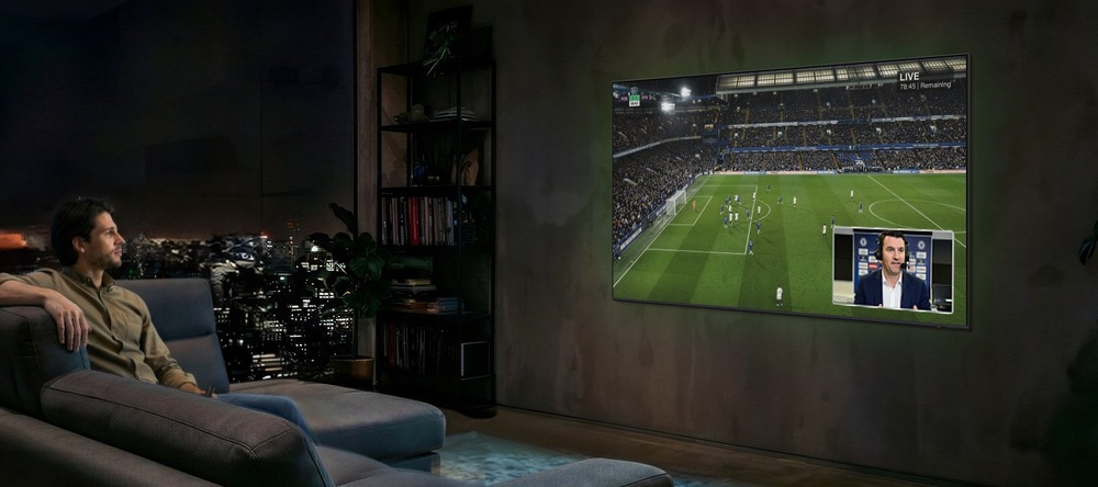 Televize Samsung sledování v obýváku