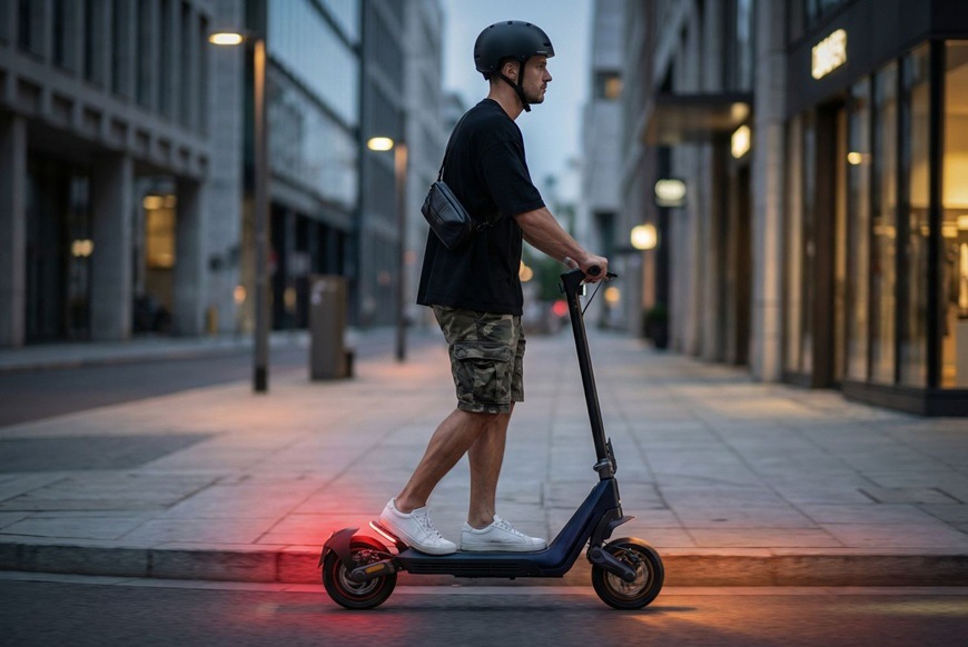 Elektrická koloběžka Sencor SCOOTER S80 černá Elektrická koloběžka Sencor SCOOTER S80 je vybavena zadním světlem, které zvyšuje viditelnost jezdce při jízdě za šera nebo ve tmě. Díky osvětlení a stabilní konstrukci je vhodná pro každodenní pohyb po městě i za zhoršených světelných podmínek.