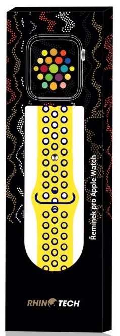 Řemínek RhinoTech na Apple Watch 38/40/41 mm modrý/žlutý Řemínek RhinoTech na Apple Watch 38/40/41 mm modrý/žlutý
