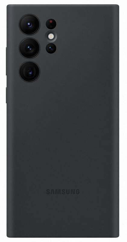 Kryt na mobil Samsung Silicone Cover na Galaxy S22 Ultra černý