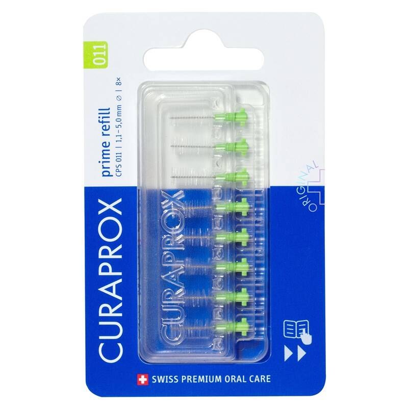 Mezizubní kartáčky CURAPROX prime refill CPS 011, 8 ks zelený