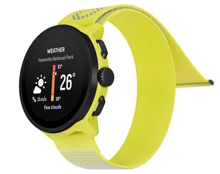 Chytré hodinky Suunto Run s textilním páskem žluté