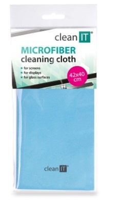 Utěrka Clean IT z mikrovlákna, 42 × 40 cm - světle modrá