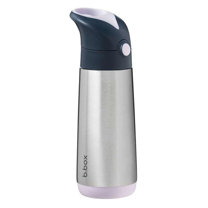 Termoska na pití s brčkem b.box 500 ml indigo/růžová