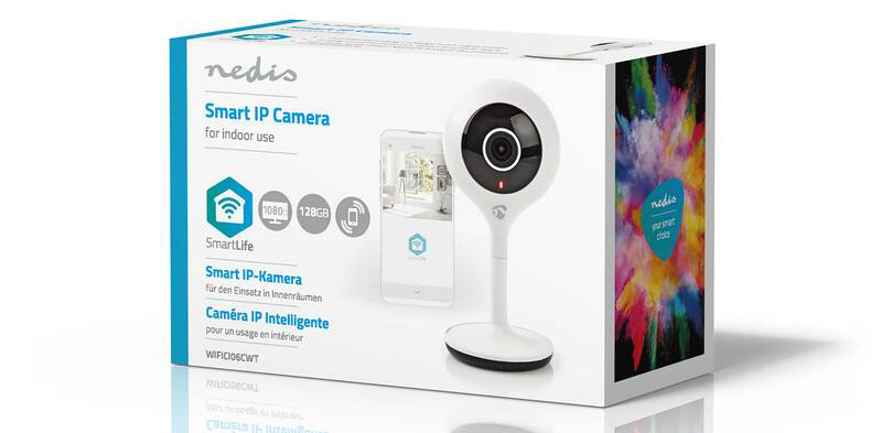 IP kamera Nedis SmartLife Wi-Fi, 1920x1080 bílá IP kamera Nedis SmartLife Wi-Fi, 1920x1080 bílá