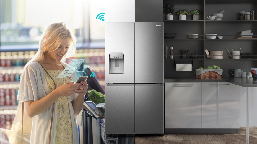 Americká chladnička Hisense RQ760N4SASE, nerez, Mobilní aplikace ConnectLife