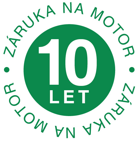 Logo 10leté záruky na motor u tyčového mixéru Bosch