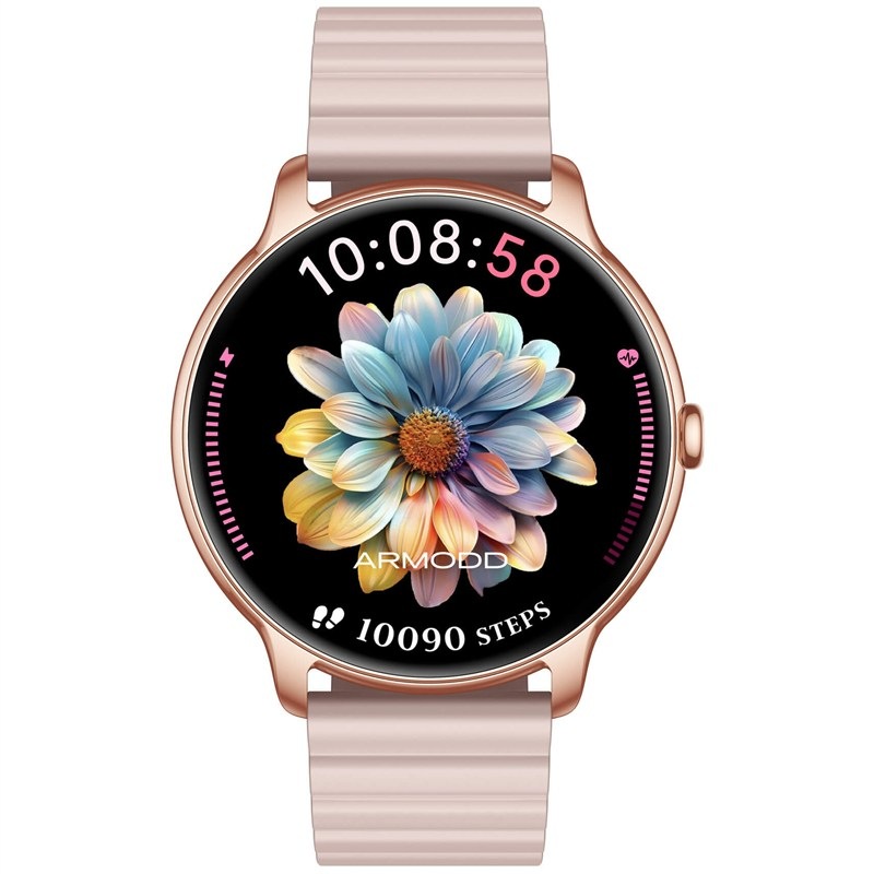 Chytré hodinky Armodd Slim v barvě rose gold.