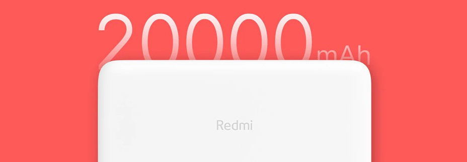 Powerbanka Xiaomi Redmi 18W Fast Charge 20000mAh, USB-C bílá
