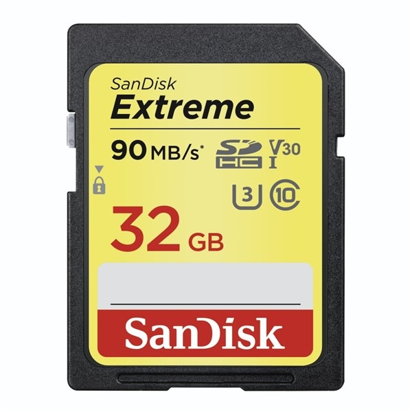 Paměťová karta SANDISK SDHC Extreme 32GB UHS-I U3 (90R/40W) černá