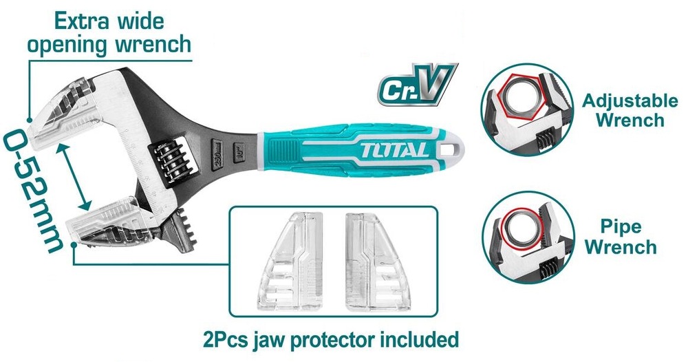 Klíč nastavitelný Total tools THT10210G 2v1
