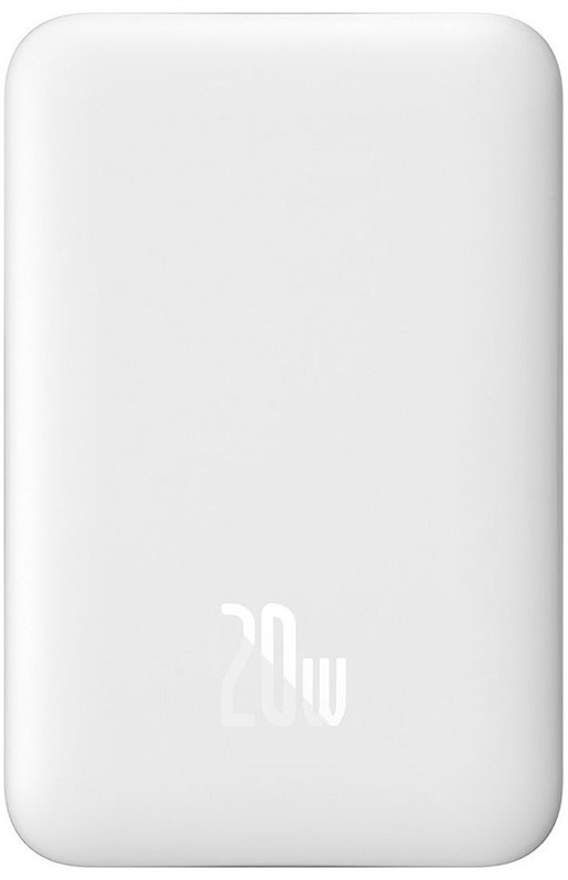 Powerbank Baseus Mini s bezdrátovým nabíjením 5000 mAh 20W USB-C - bílá