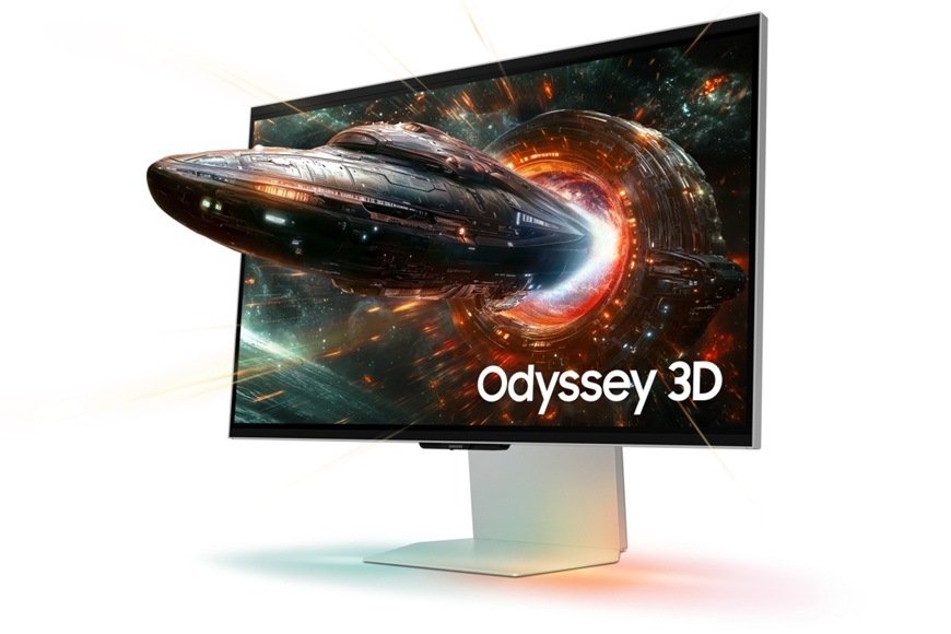 Herní monitor Samsung Odyssey 3D stříbrný