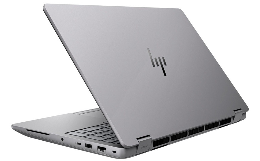 Detail otevřeného notebooku HP Zbook Fury G1i 16" na stranu horního krytu.
