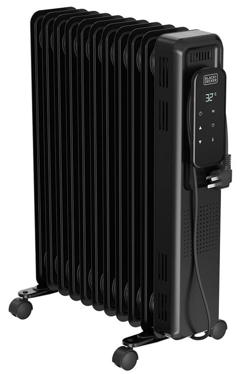 Olejový radiátor Black+Decker BXRA2501E černý Olejový radiátor Black+Decker BXRA2001E v černém provedení