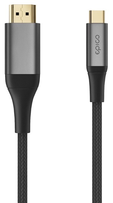 Propojovací kabel Epico pro TV a PC, šedá barva
