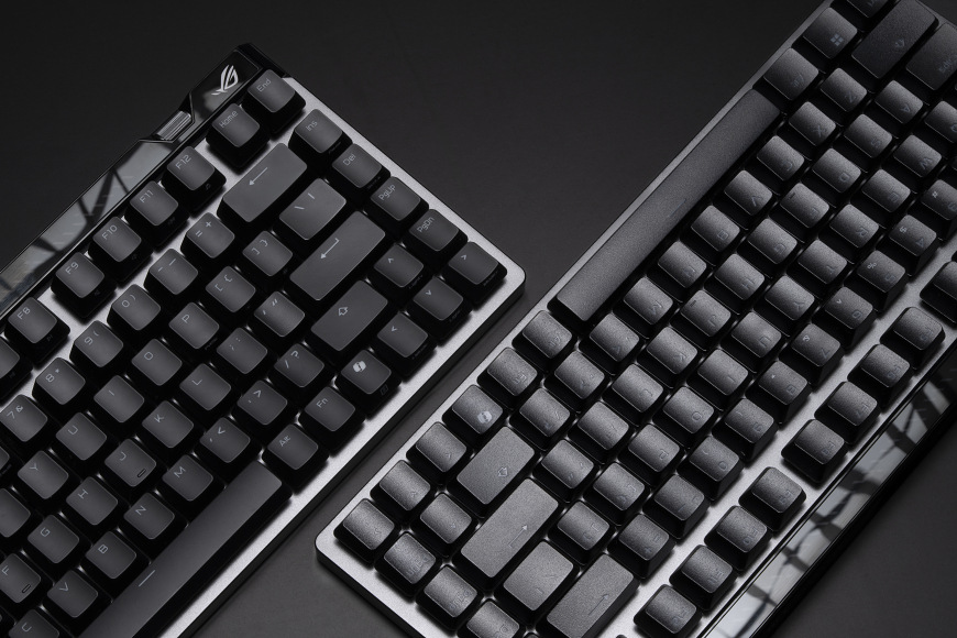 Klávesnice Asus ROG Falchion ACE 75 HE US černá Detail rozložení kláves 75% bez numerického bloku