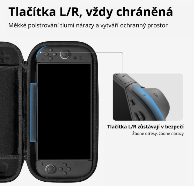 Pouzdro tomtoc Switch 2 Slim Case - šedé