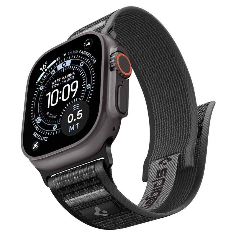 Kovový řemínek Spigen na Apple Watch 49, 46, 45 a 44mm, černá barva