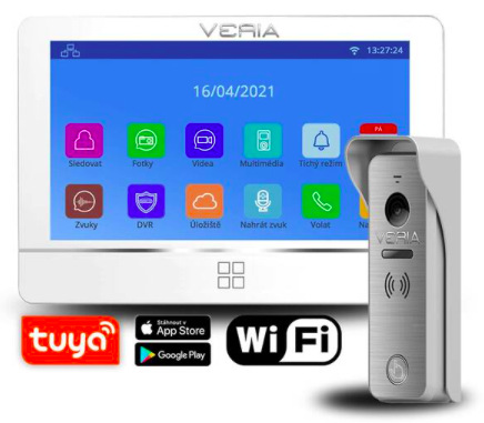 Dveřní videotelefon VERIA 8277B-W + vstupní stanice VERIA 831 bílý Dveřní videotelefon VERIA 8277B-W + vstupní stanice VERIA 831 bílý