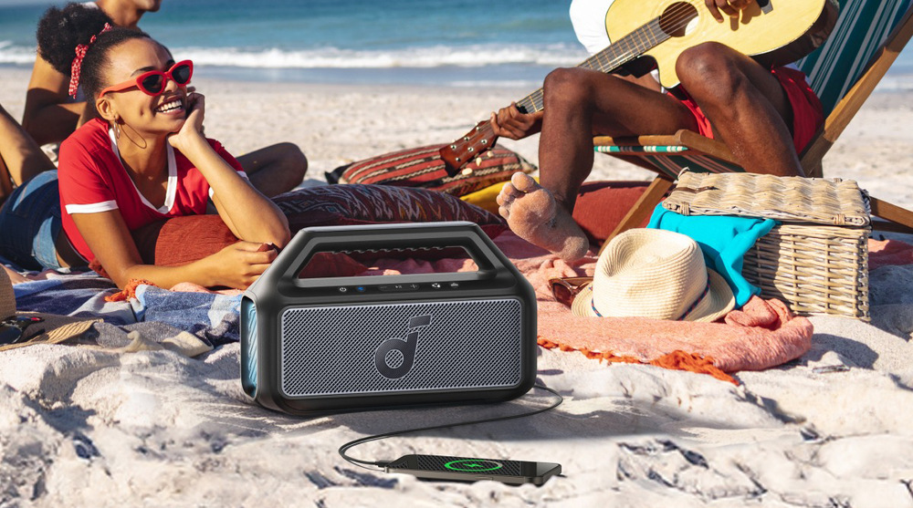 Přenosný reproduktor Anker Soundcore Boom 2 modrý Přenosný reproduktor Anker Soundcore Boom 2 modrý