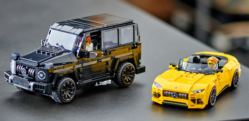 Stavebnice LEGO® Speed Champions 76924 Mercedes-AMG G 63 a Mercedes-AMG SL 63 808 kostek LEGO nabízí dětem i dospělým sběratelům kreativní projekt, při kterém pomůže aplikace LEGO Builder.