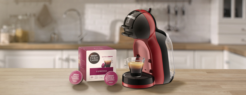 Espresso Krups NESCAFÉ Dolce Gusto Mini Me KP120H31 černé/červené