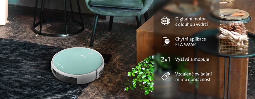 Robotický vysavač ETA Rover 1248 90020 mentolový