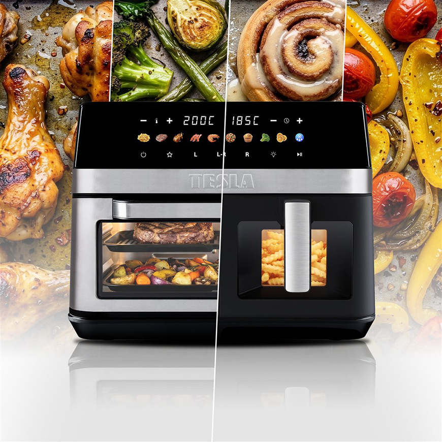 Fritéza horkovzdušná Tesla AirCook DualZone Q787 XXL Deluxe