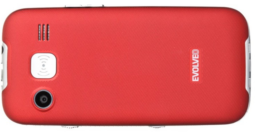 EVOLVEO EasyPhone XD, mobilní telefon pro seniory s nabíjecím stojánkem, červený